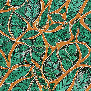 Emerald Leaves and Gold