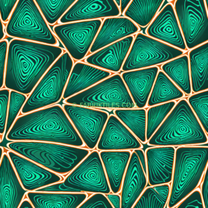 Emerald Geometric Waves