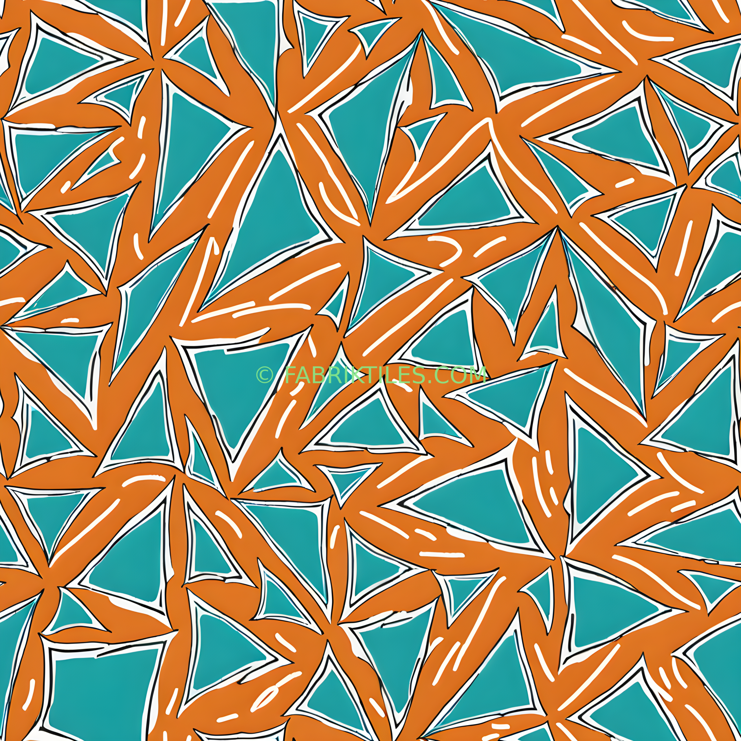 Turquoise Geometric Burst