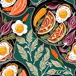 Fried Eggs and Salmon