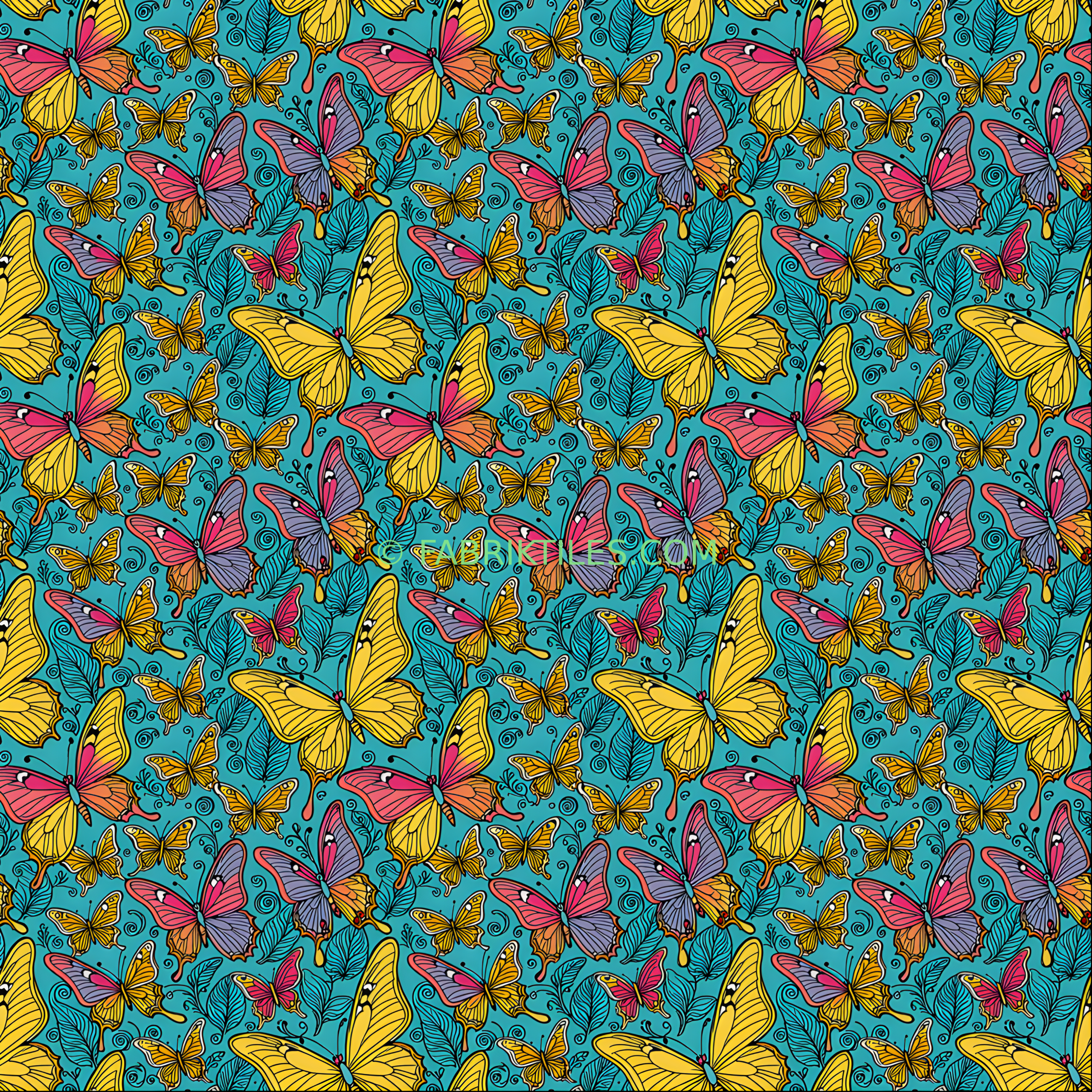Butterfly Kaleidoscope tiled preview