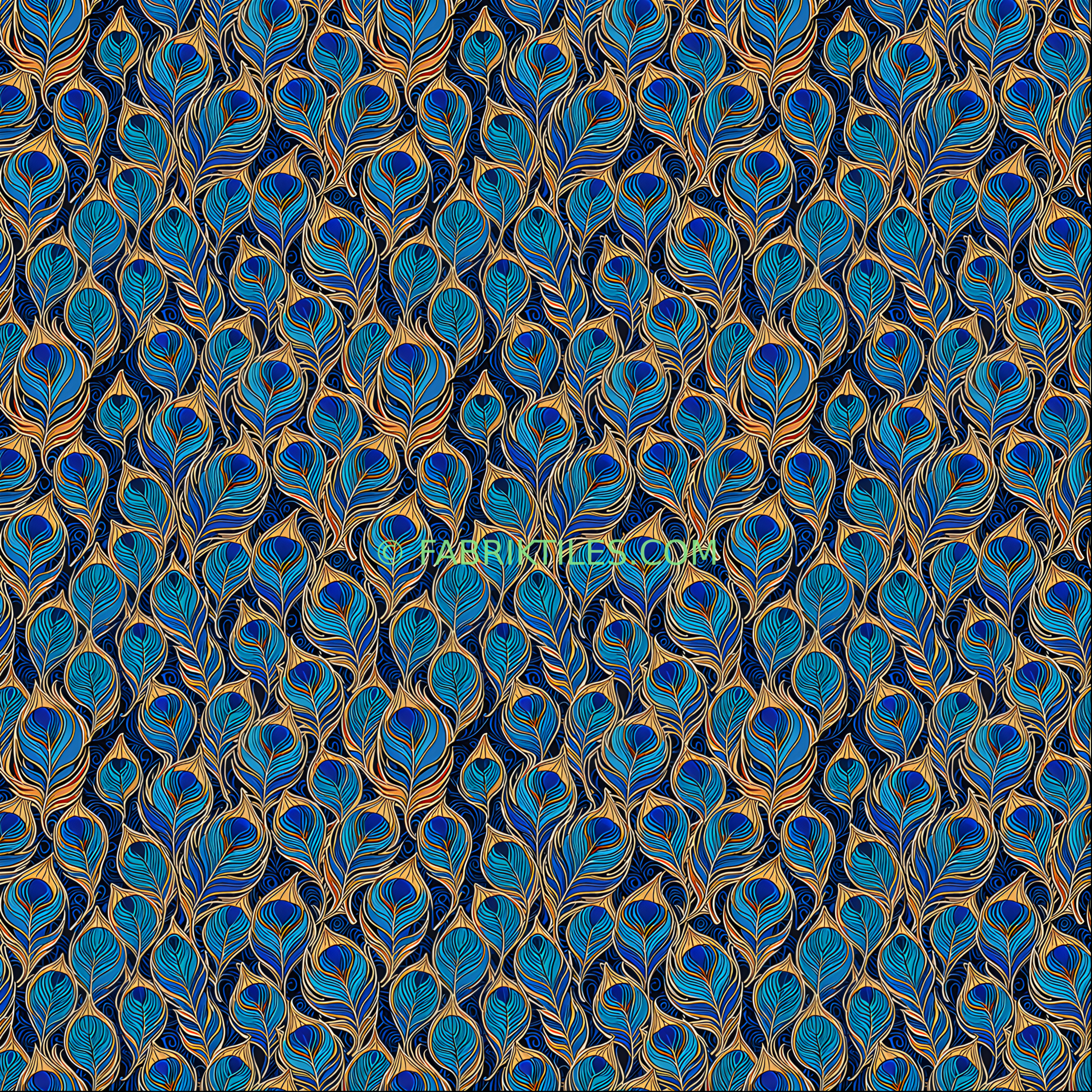 Peacock Feathers tiled preview