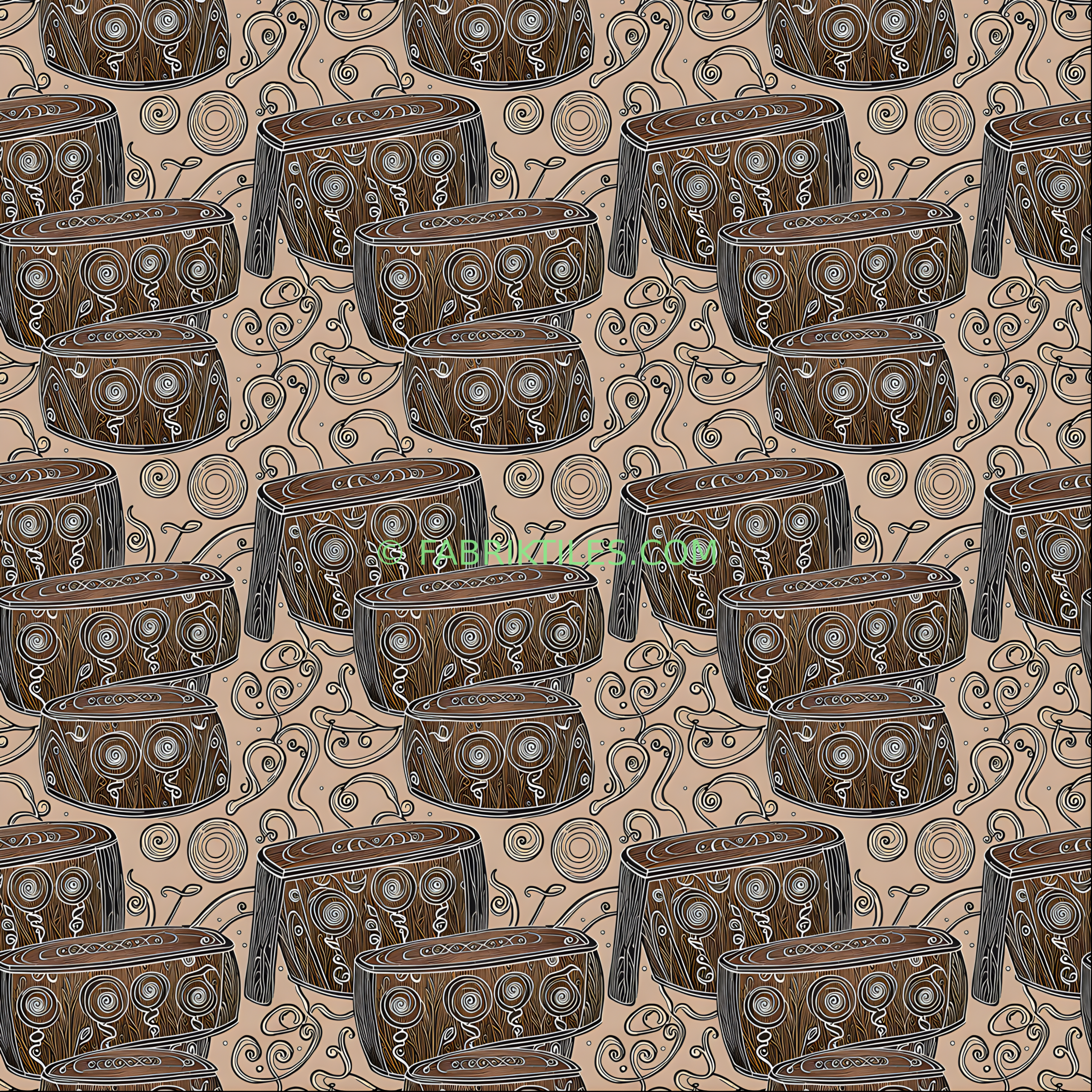 Wooden Vessels Swirls tiled preview