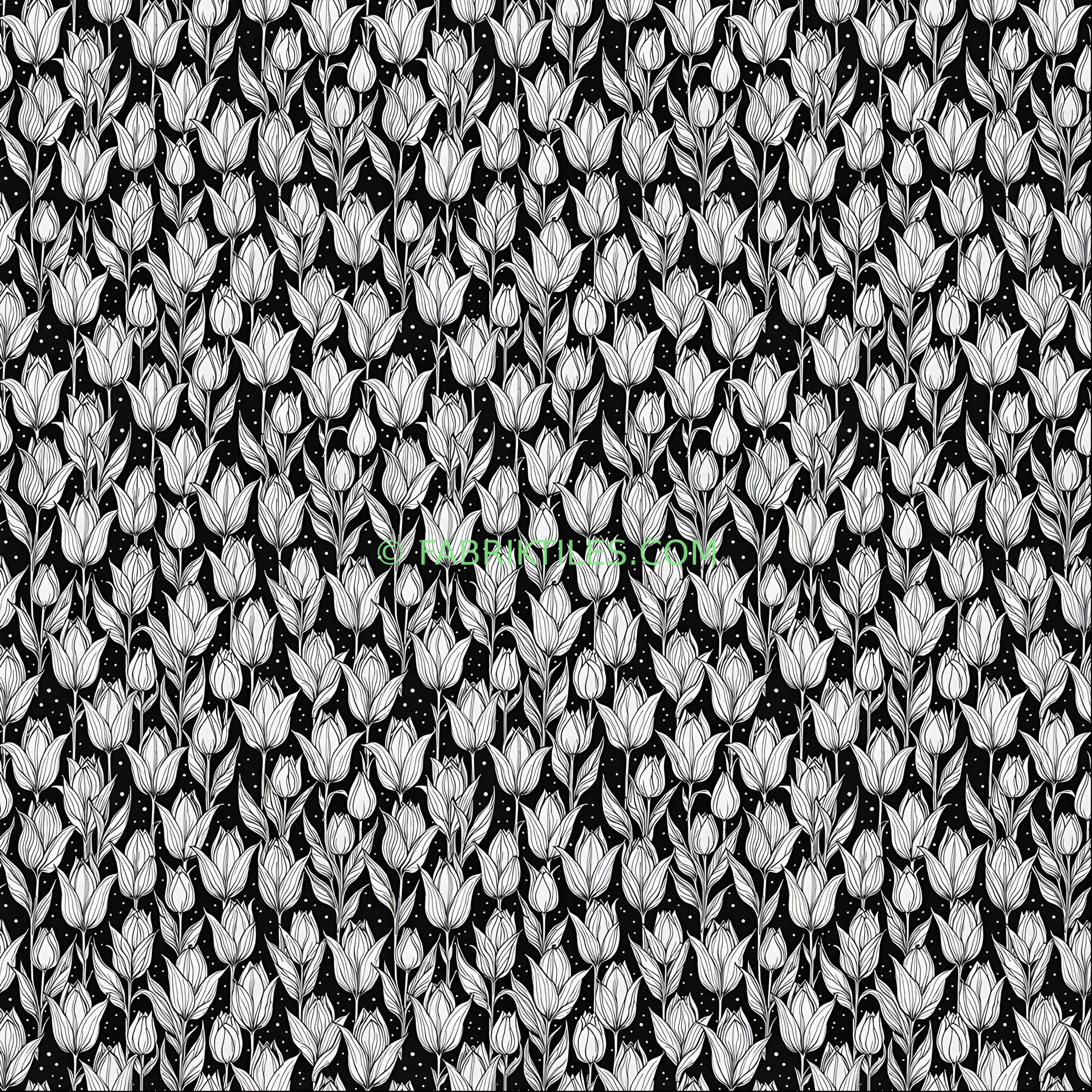 Tulips and Dots tiled preview