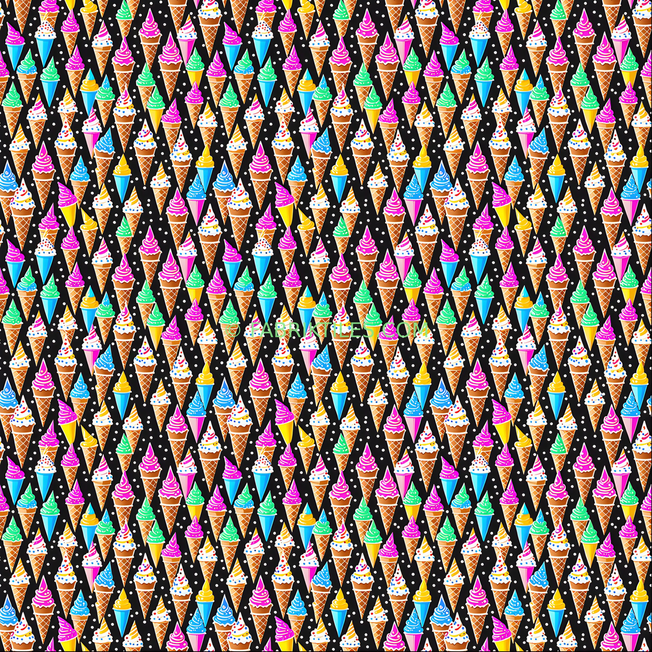 Ice Cream Cones tiled preview