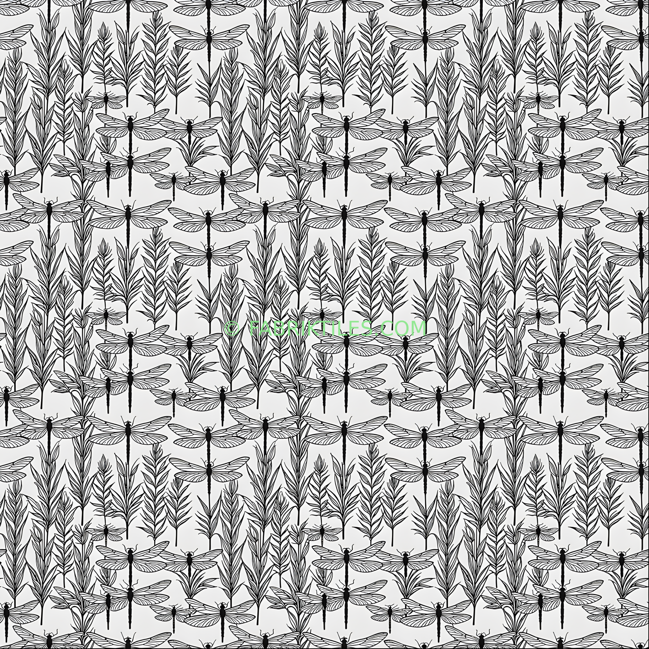 Dragonflies and Reeds tiled preview