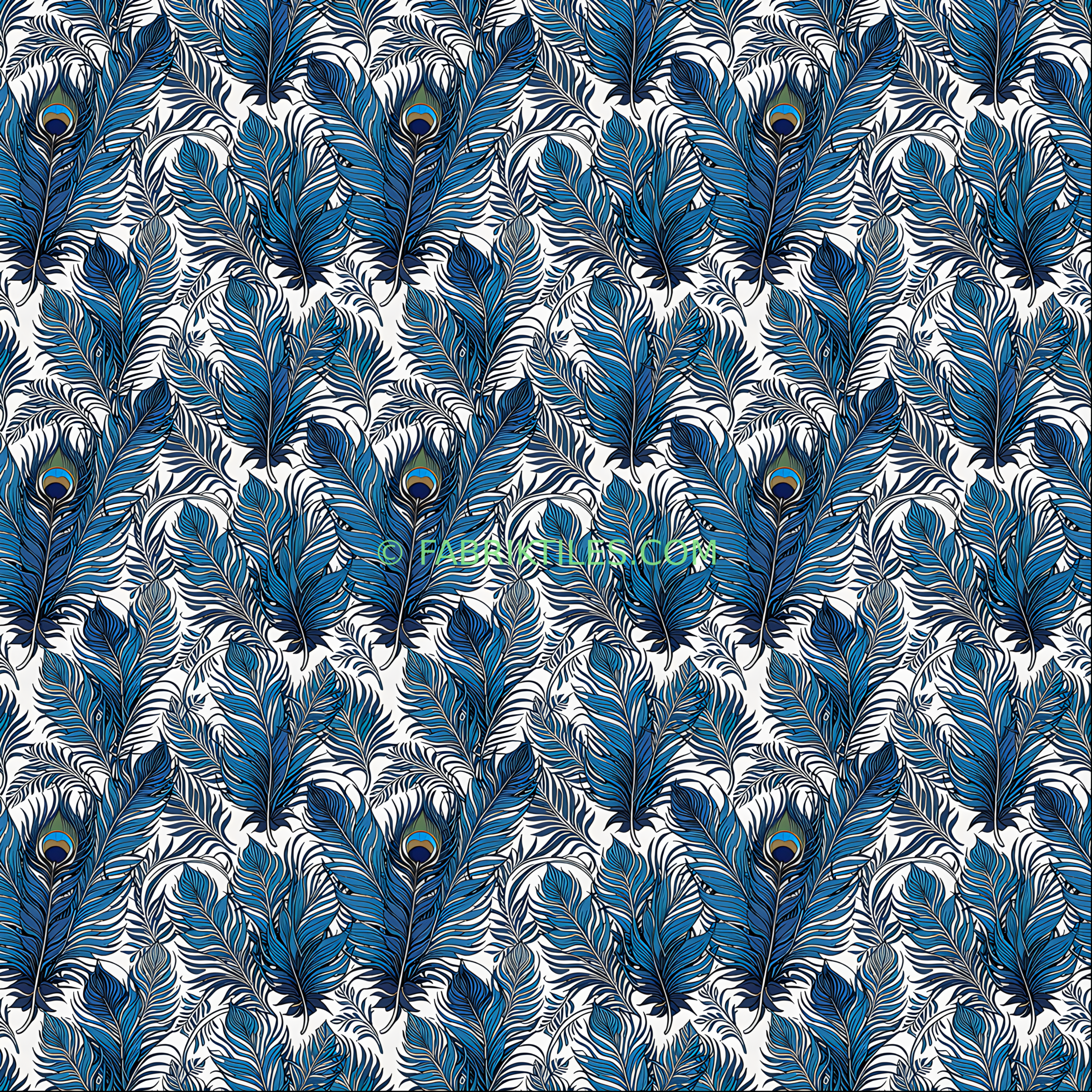 Peacock Feathers tiled preview