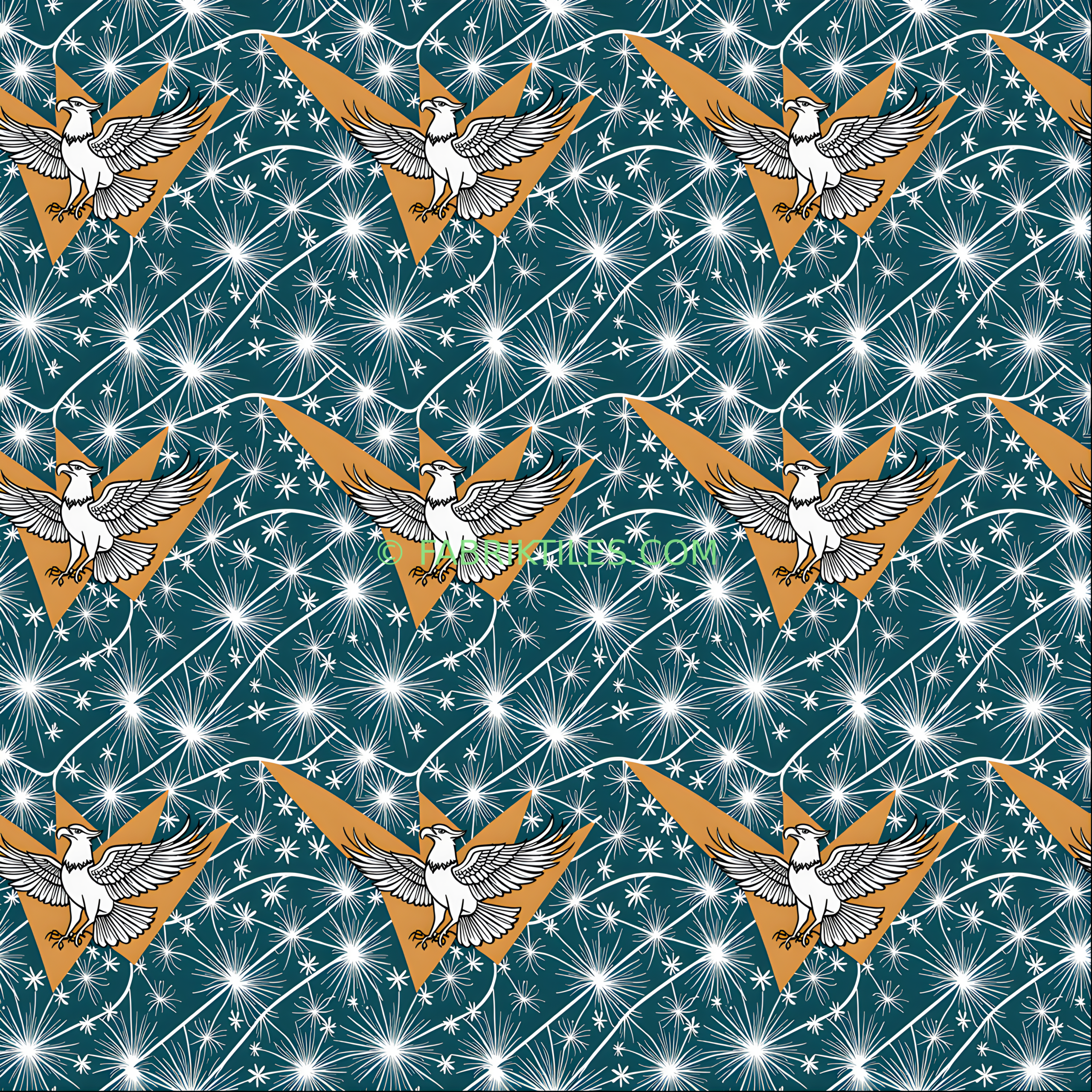 Eagle and Dandelions tiled preview