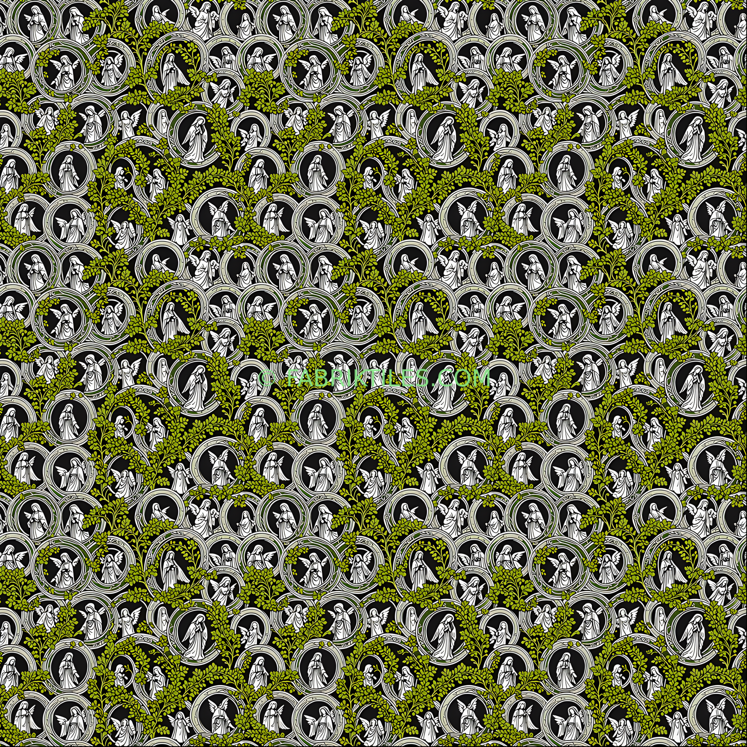 Angels and Leaves tiled preview